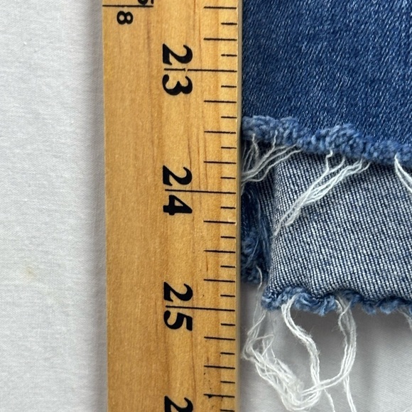Loft The Kick Crop Jeans 2 pairs Light &‎ Dark wash Size 25 Blue Casual Raw hem - Picture 13 of 13